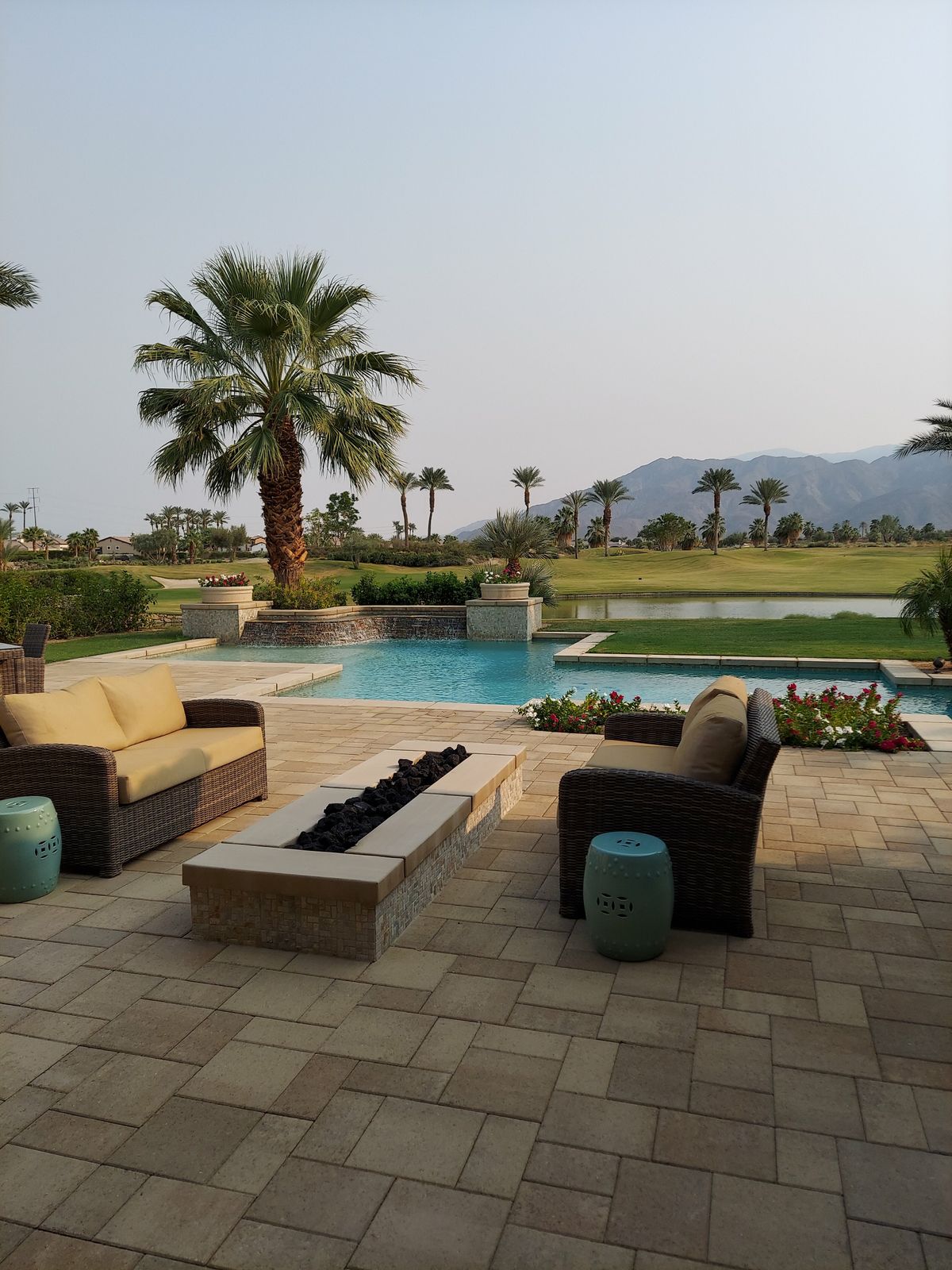 Luxury custom pool and outdoor living space designed and built by Solara Outdoor Living